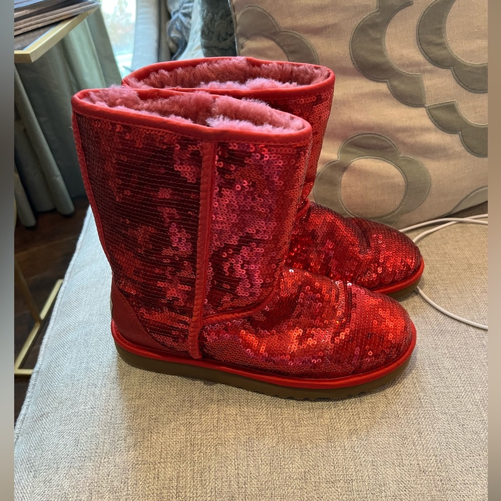 Red sequin uggs!